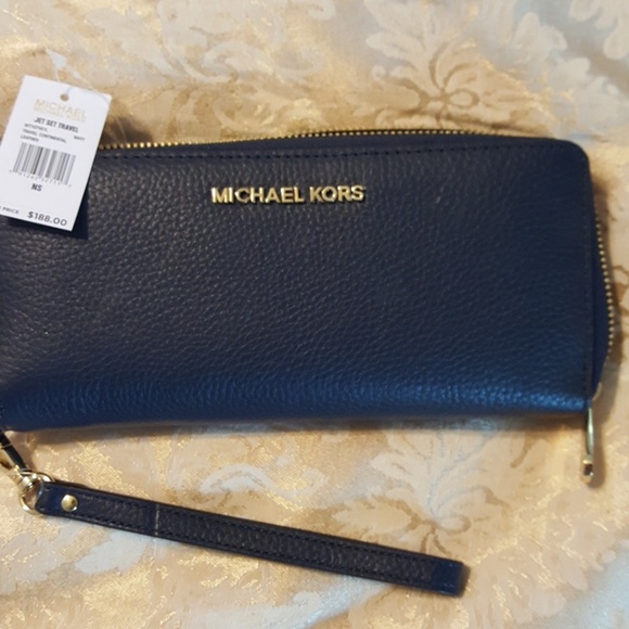 Michael Kors Handbags - NET MK clutch wallet navy blue
